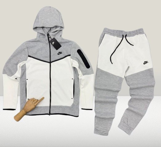 Set complet trening Nike Tech Fleece GRI-NEGRU

