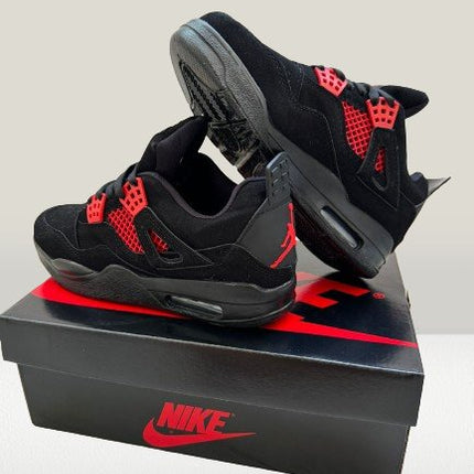 Streetwear style featuring Jordan 4 Red sneakers